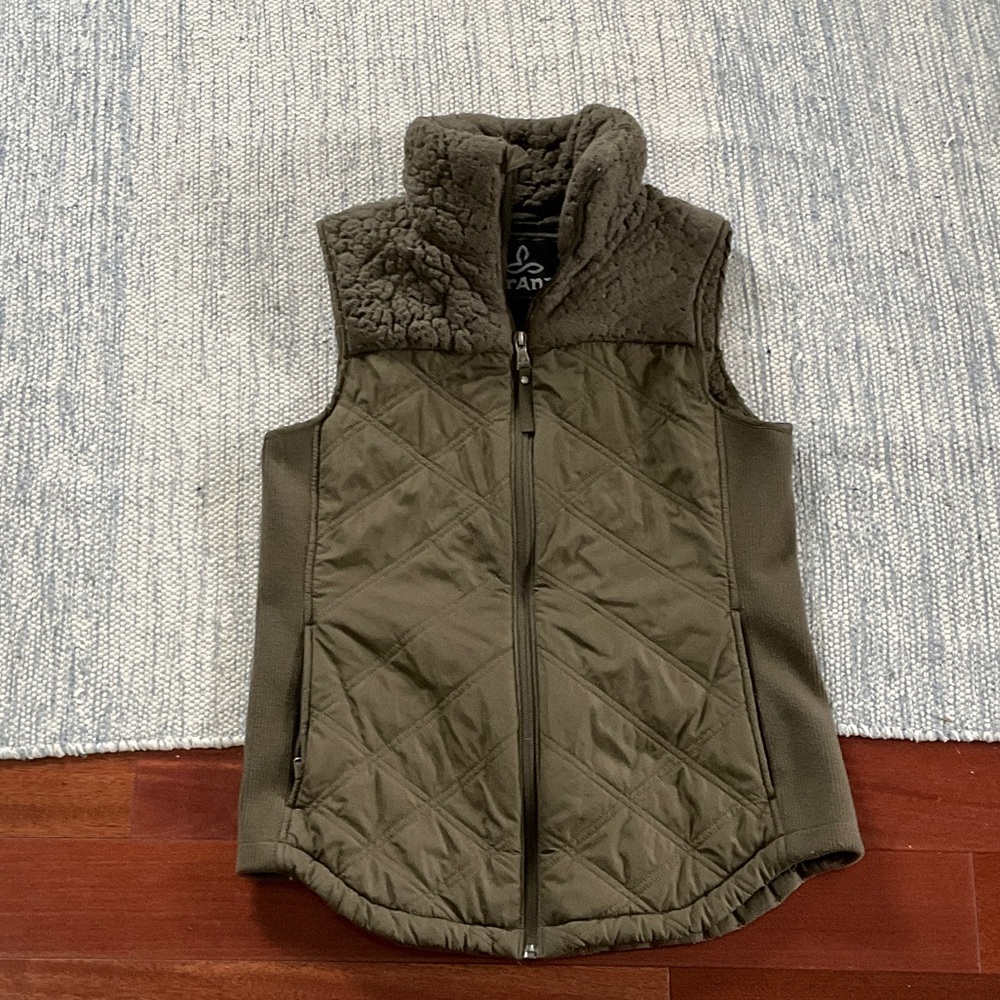 Prana Olive Quilted Vest for Women